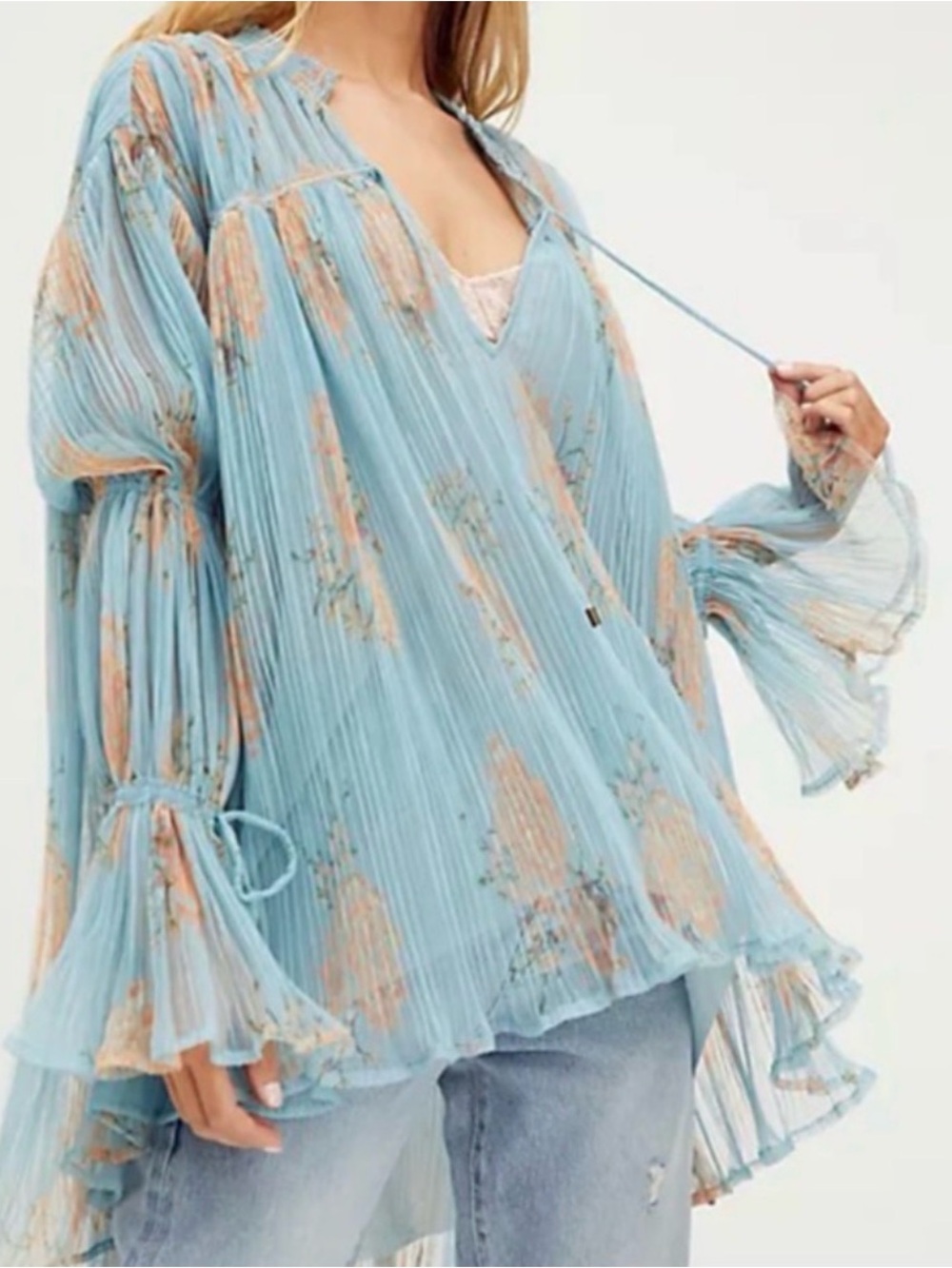 Free People Dahlia Tunic in Dark Combo XLarge